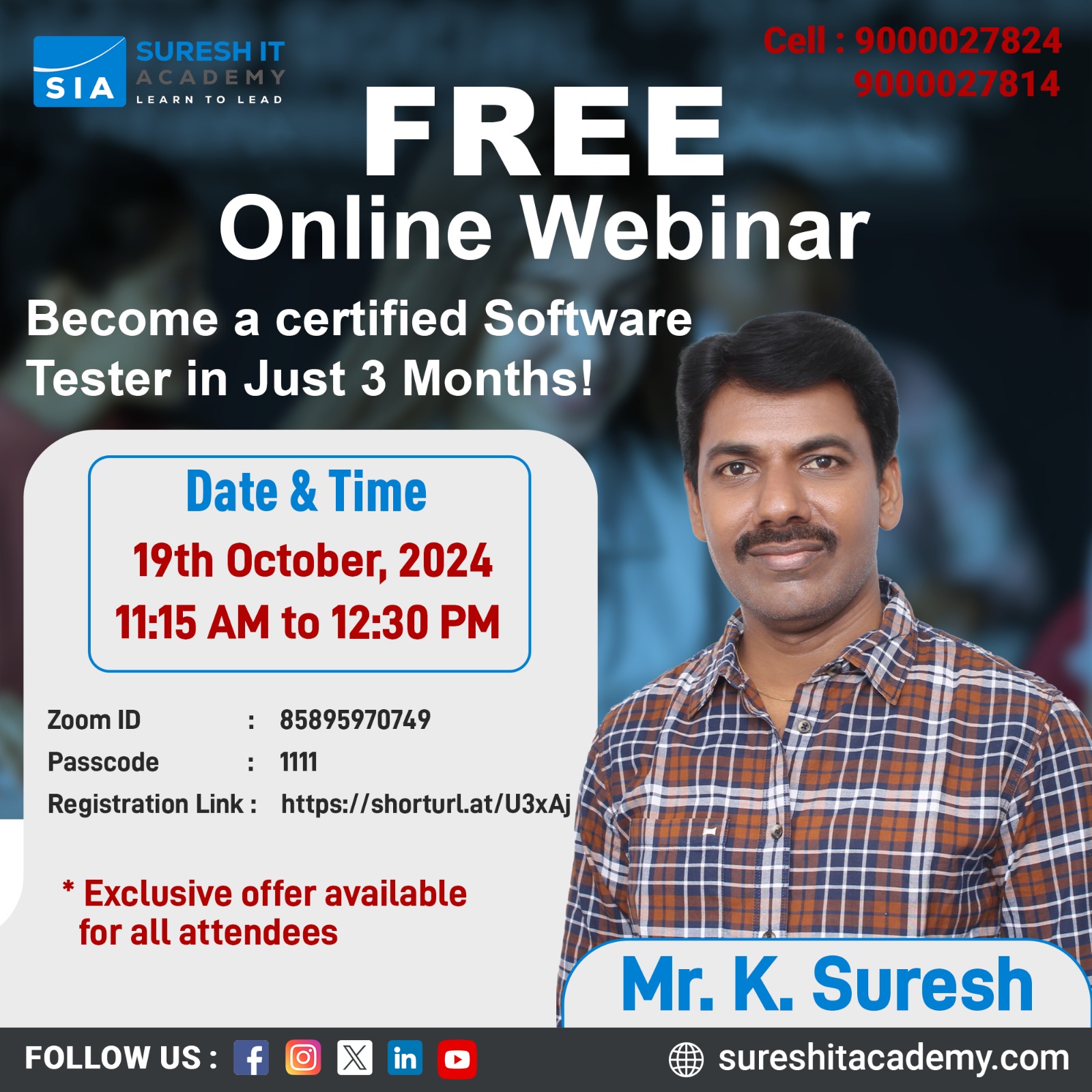 Free webinar on How to become Software Tester in Just 3 months